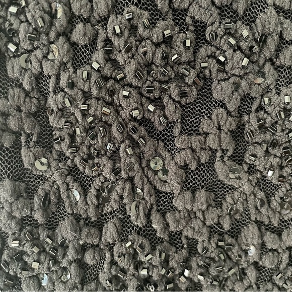 Vintage Rimini by Shaw Black Beaded Formal Dress Size 12 - Picture 5 of 7